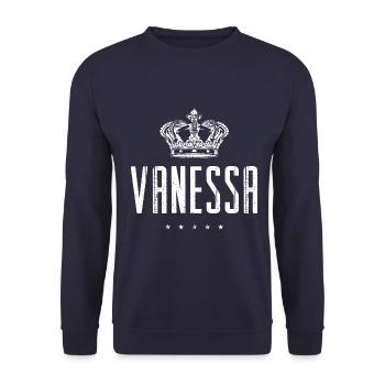Vanessa - Unisex Pullover - Navy - Vorne - Alina (178cm) & Michal (187cm)