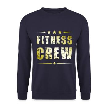 Fitness Crew - Unisex Pullover - Navy - Vorne - Alina (178cm) & Michal (187cm)