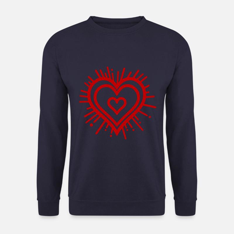 Herz Symbol Design - Unisex Pullover - Navy