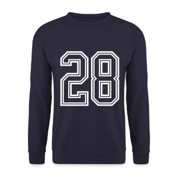 Symbole numérique 28 - Sweat-shirt Unisexe - marine - Devant - Alina (178cm) & Michal (187cm)