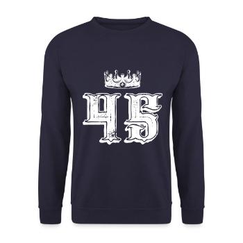 45 Couronne numérique - Sweat-shirt Unisexe - marine - Devant - Alina (178cm) & Michal (187cm)