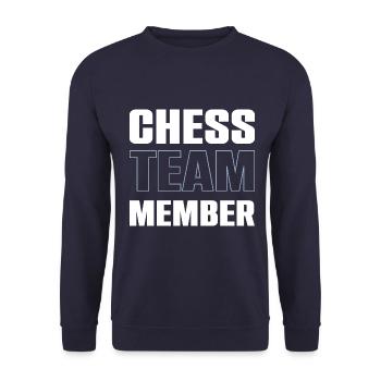 Chess Team - Unisex Sweatshirt - navy - Front - Alina (178cm) & Michal (187cm)