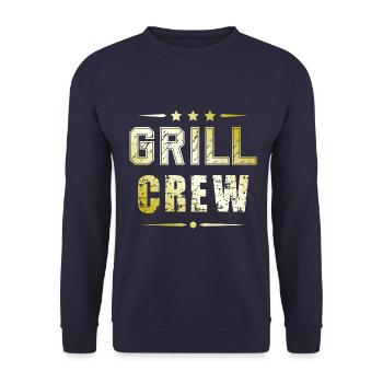 Grill Crew - Unisex Sweatshirt - navy - Front - Alina (178cm) & Michal (187cm)