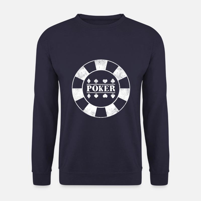 Poker Pokern Karten Chip - Unisex Pullover - Navy