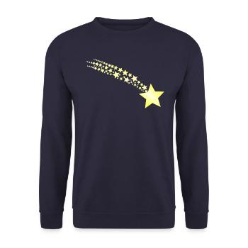 Shooting Star Gift Star Stars Starlet Star - Unisex Sweatshirt - navy - Front - Alina (178cm) & Michal (187cm)