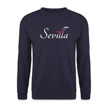 Séville Espagne Spain Espana Idée de cadeau - Sweat-shirt Unisexe - marine - Devant - Alina (178cm) & Michal (187cm)