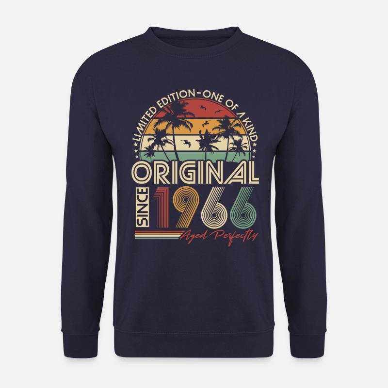 Jahrgang 1966 Vintage Geburtstag Retro Geschenk - Unisex Pullover - Navy