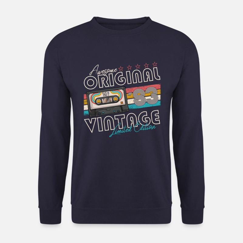 1983 Jahrgang Vintage Retro Geburtstag Geschenk - Unisex Pullover - Navy