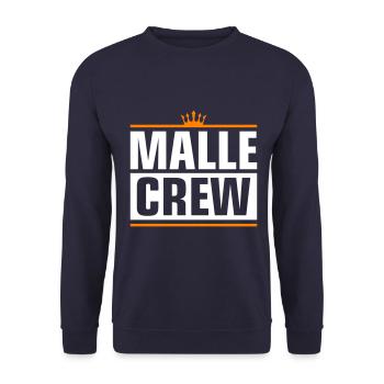 Malle Crew - Unisex Sweatshirt - navy - Front - Alina (178cm) & Michal (187cm)