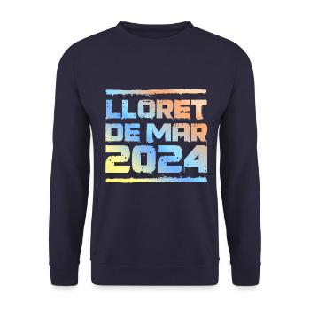 Lloret De Mar 2024 Bunt - Unisex Pullover - Navy - Vorne - Alina (178cm) & Michal (187cm)