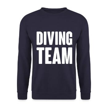 Diving Team - Unisex Sweatshirt - navy - Front - Alina (178cm) & Michal (187cm)