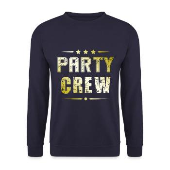 Party Crew - Unisex Sweatshirt - navy - Front - Alina (178cm) & Michal (187cm)