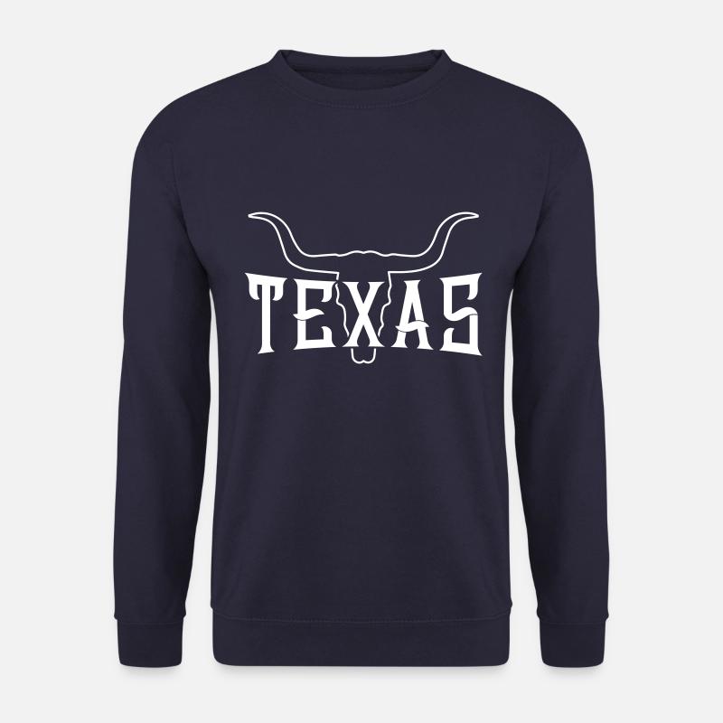 texas bull skeleton symbol - Unisex Sweatshirt - navy