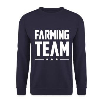 Farming Team - Unisex Pullover - Navy - Vorne - Alina (178cm) & Michal (187cm)