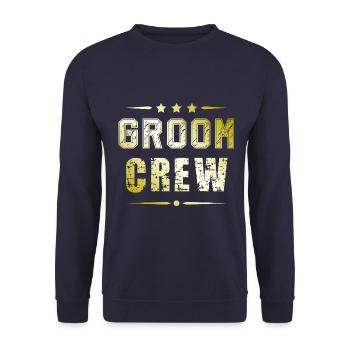 Groom Crew - Unisex Pullover - Navy - Vorne - Alina (178cm) & Michal (187cm)