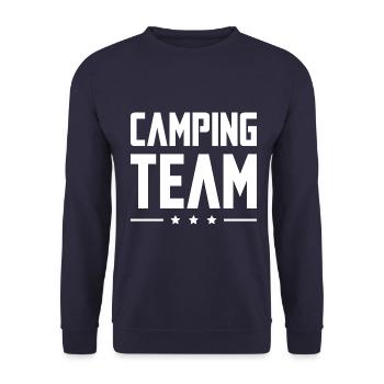 Camping Team - Unisex Pullover - Navy - Vorne - Alina (178cm) & Michal (187cm)