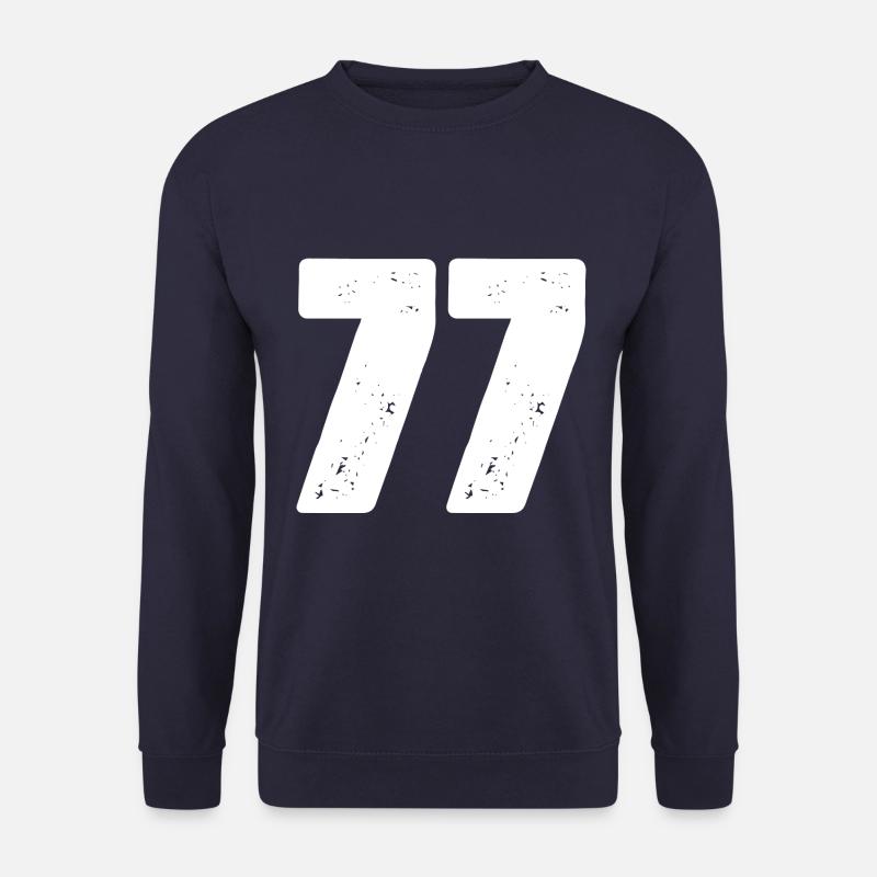 77 Zahl Trikot - Unisex Pullover - Navy