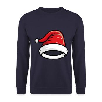 Bonnet de Noël chapeau de père Noël - Sweat-shirt Unisexe - marine - Devant - Alina (178cm) & Michal (187cm)
