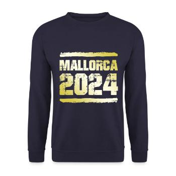 Mallorca 2024 Gold - Unisex Pullover - Navy - Vorne - Alina (178cm) & Michal (187cm)