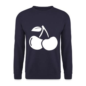 Symbole des cerises - Sweat-shirt Unisexe - marine - Devant - Alina (178cm) & Michal (187cm)