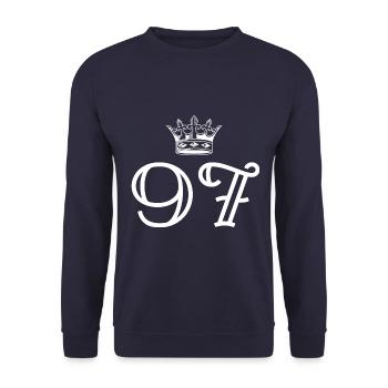 97 Couronne numérique - Sweat-shirt Unisexe - marine - Devant - Alina (178cm) & Michal (187cm)