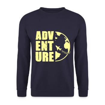 voyage d’aventure - Sweat-shirt Unisexe - marine - Devant - Alina (178cm) & Michal (187cm)