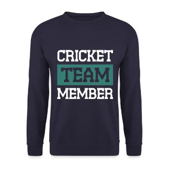 Cricket Team - Unisex Pullover - Navy - Vorne - Alina (178cm) & Michal (187cm)