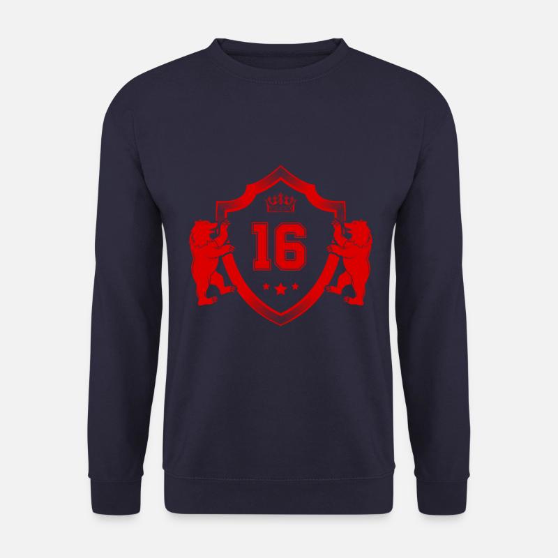 16 Zahl Wappen - Unisex Pullover - Navy