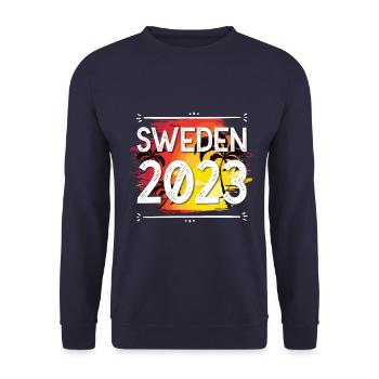Suède 2023 - Sweat-shirt Unisexe - marine - Devant - Alina (178cm) & Michal (187cm)