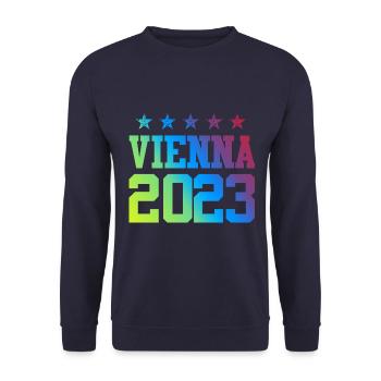 Vienna 2023 Wien - Unisex Sweatshirt - navy - Front - Alina (178cm) & Michal (187cm)