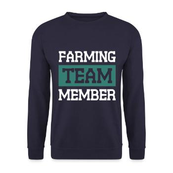 Farming Team - Unisex Pullover - Navy - Vorne - Alina (178cm) & Michal (187cm)