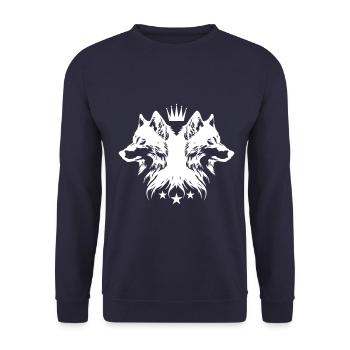 Couronne de loup - Sweat-shirt Unisexe - marine - Devant - Alina (178cm) & Michal (187cm)