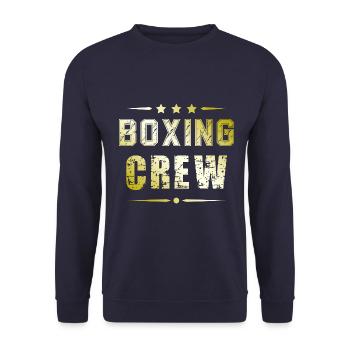 Boxing Crew - Unisex Sweatshirt - navy - Front - Alina (178cm) & Michal (187cm)