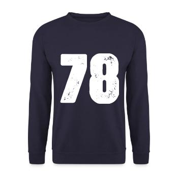 78 Number jersey - Unisex Sweatshirt - navy - Front - Alina (178cm) & Michal (187cm)
