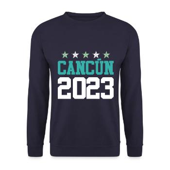 Cancun 2023 - Unisex Sweatshirt - navy - Front - Alina (178cm) & Michal (187cm)