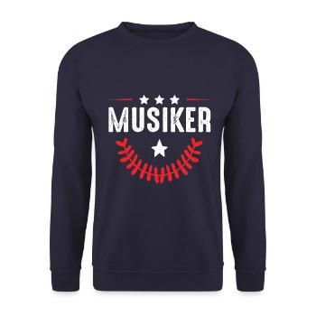 Musiker Beruf - Unisex Pullover - Navy - Vorne - Alina (178cm) & Michal (187cm)