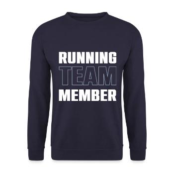 Running Team - Unisex Pullover - Navy - Vorne - Alina (178cm) & Michal (187cm)