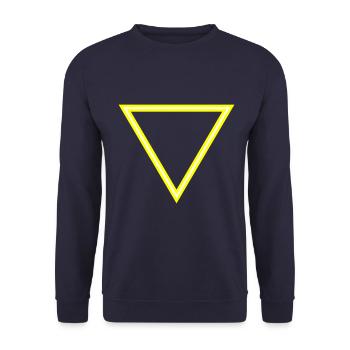 Triangle Symbol - Unisex Sweatshirt - navy - Front - Alina (178cm) & Michal (187cm)
