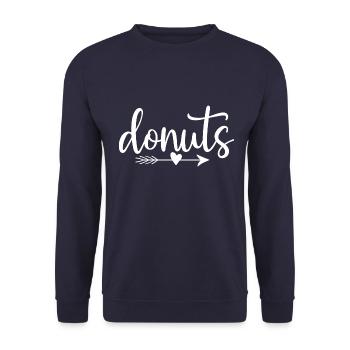 Donuts - Unisex Pullover - Navy - Vorne - Alina (178cm) & Michal (187cm)