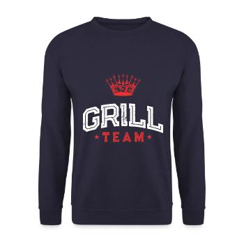 Grill Team - Unisex Pullover - Navy - Vorne - Alina (178cm) & Michal (187cm)