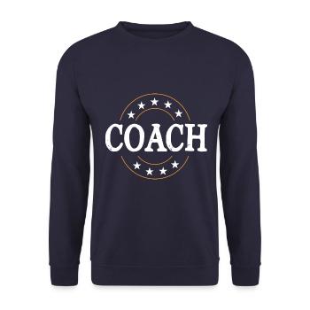 Coach Trainer - Unisex Pullover - Navy - Vorne - Alina (178cm) & Michal (187cm)