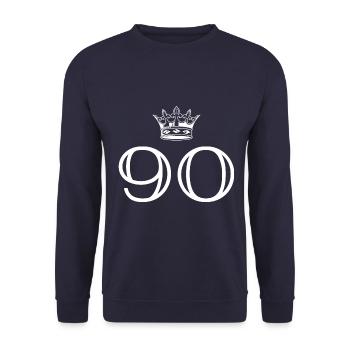 90 Number crown - Unisex Sweatshirt - navy - Front - Alina (178cm) & Michal (187cm)