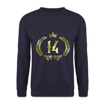 14 Couronne numérique - Sweat-shirt Unisexe - marine - Devant - Alina (178cm) & Michal (187cm)
