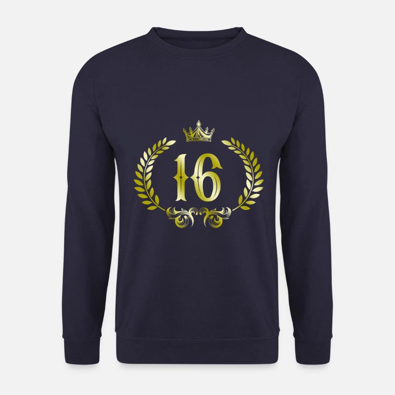 16 Number Wreath - Unisex Sweatshirt - navy