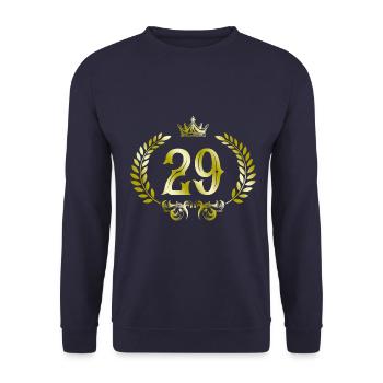 Couronne de 29 chiffres - Sweat-shirt Unisexe - marine - Devant - Alina (178cm) & Michal (187cm)