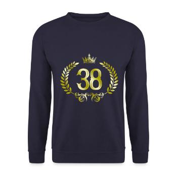Couronne de 38 chiffres - Sweat-shirt Unisexe - marine - Devant - Alina (178cm) & Michal (187cm)