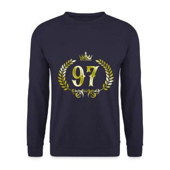 97 Nombre de couronnes - Sweat-shirt Unisexe - marine - Devant - Alina (178cm) & Michal (187cm)