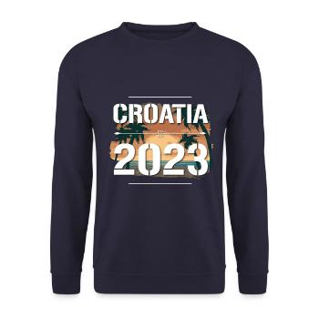 Croatia 2023 - Unisex Pullover - Navy - Vorne - Alina (178cm) & Michal (187cm)