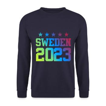 Suède 2023 - Sweat-shirt Unisexe - marine - Devant - Alina (178cm) & Michal (187cm)