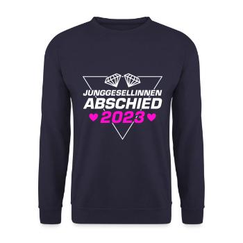 Jga 2023 Junggesellinnenabschied - Unisex Pullover - Navy - Vorne - Alina (178cm) & Michal (187cm)